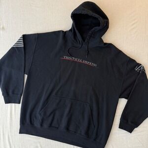 Grunt Style Mens Hoodie XL Black This We'll Defend 2nd Amendment Pullover
